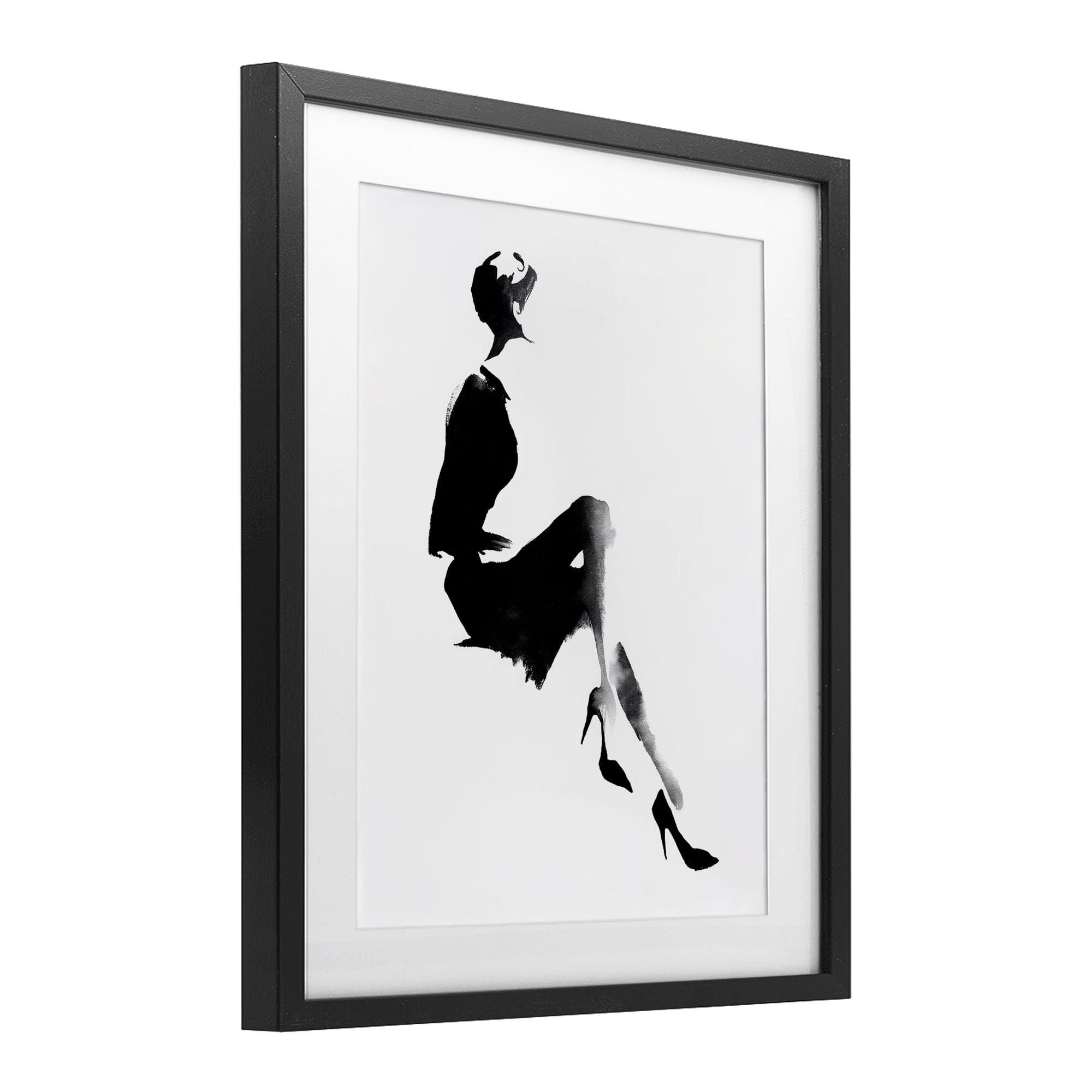 Stupell Industries Chic Silhouette Noir Black Framed Print Under Glass, design by Svetlana Aleynikova
