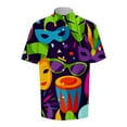 thumbnail image 3 of Men's Fashion 3D Carnival Printed Shirt Short Sleeve Loose Collar Vacation Clothing, 3 of 4