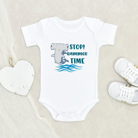 Newbabywishes - Stops Hammer Times Baby Clothes for Boys and Girls - Fun Animals Baby Clothing