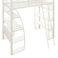 DHP Sage Studio Twin Metal Loft Bed with Integrated Desk and Shelves