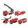 thumbnail image 2 of Ensemble d'Hélicoptère de Pompier, Simulation Éducative Couleur Vive Véhicule d'Urgence Incendie 1:50 Moulé sous Pression Détails Parfaits pour Jeu de Rôle pour Enfants, 2 of 8