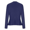 thumbnail image 6 of Feancey Ribbed Knit Shrug Cardigans for Women Lightweight Cropped Open Front Sweaters Fall Dressy Casual Office Sweater Jackets Tunic Cardigan Top Outwear Deal of The Day Dark Blue XXL, 6 of 7