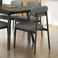 thumbnail image 3 of Amisco Orly Dining Chair - Grey Beige Fabric/Black, 3 of 9