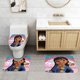 thumbnail image 2 of Mira: Detective Real Juego de 3 alfombras de baño de coral fleece: tapete de baño + alfombra de inodoro en forma de U + funda de tapa de inodoro en forma de O, 2 of 6