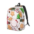 thumbnail image 2 of Daiia Christmas Gingerbread Cookies Vintage Canvas Backpack for Men and Women ,Hiking Backpack,Travel Laptop Bag for School,Large Capacity Backpack, 2 of 8