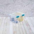 thumbnail image 3 of Sterilite 30 Liter Gasket Box, Weather-Resistant Clear Storage Bin with Latch Lid, Blue, 3 of 8