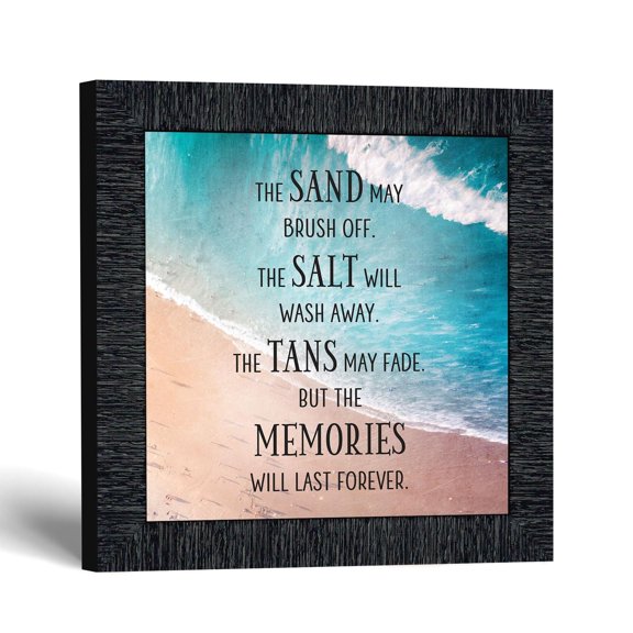 Memories Last Forever, Ocean Decor, Family Vacation Picture Frame, 10x10 8714