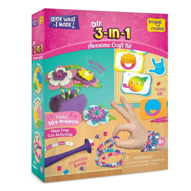 Kit de manualidades Imagimake 3 en 1 para niños mayores de 5 años