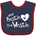thumbnail image 3 of Inktastic Bestie Westie Boys or Girls Baby Bib, 3 of 4
