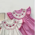 thumbnail image 4 of MEZZALL Toddler Girls Fly Sleeve Holiday Party Plaid Birthday Dress Dance Party Princess Dresses Versatile Baby Wear, 4 of 4