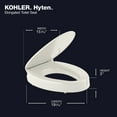 thumbnail image 3 of Kohler K-25875 Hyten Elongated Closed-Front Toilet Seat - White, 3 of 7