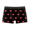 thumbnail image 2 of oelaio Valentines Men's Underwear Boxer Briefs Valentine's Day Love Heart Graphic Boxer Briefs for Men Soft Breathable Boxer Shorts Black XL, 2 of 3