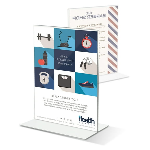 Office Depot Stand-Up Sign Holder, Vertical, 11in.H x 8 1/2in.W, 69201