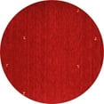 thumbnail image 1 of Ahgly Company Indoor Round Abstract Orange Contemporary Area Rugs, 6' Round, 1 of 1