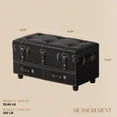 thumbnail image 3 of COZAYH Vintage Storage Bench, Upholstered Wooden Ottoman Bed Chest Box, Black, 3 of 9