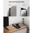thumbnail image 3 of Surge Protector Power Strip 4800J, 10Ft Long Extension Cord Flat Plug, 12 Outlets 2 USB C 2 USB Ports, Wall Mountable, 20W Desk Charging Station, Black, 3 of 3