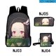 thumbnail image 1 of ColorCoral 2022 Estudiantes Mochila Anime Demon Slayer Kamado Nezuko Bolsa Escolar Regalo, 1 of 4