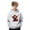 Swt 39# White, variant on WAYUTE Girls Sweatshirts Boys Cow Print Cute Hooded Sweatshirt Soft Casual Pullover with Pocket for Kids