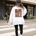 thumbnail image 3 of Retro Distressed In My Football Mom Era Sweatshirt Comfy Sports Mama Game Day White Sweatshirt Adult Large, 3 of 4