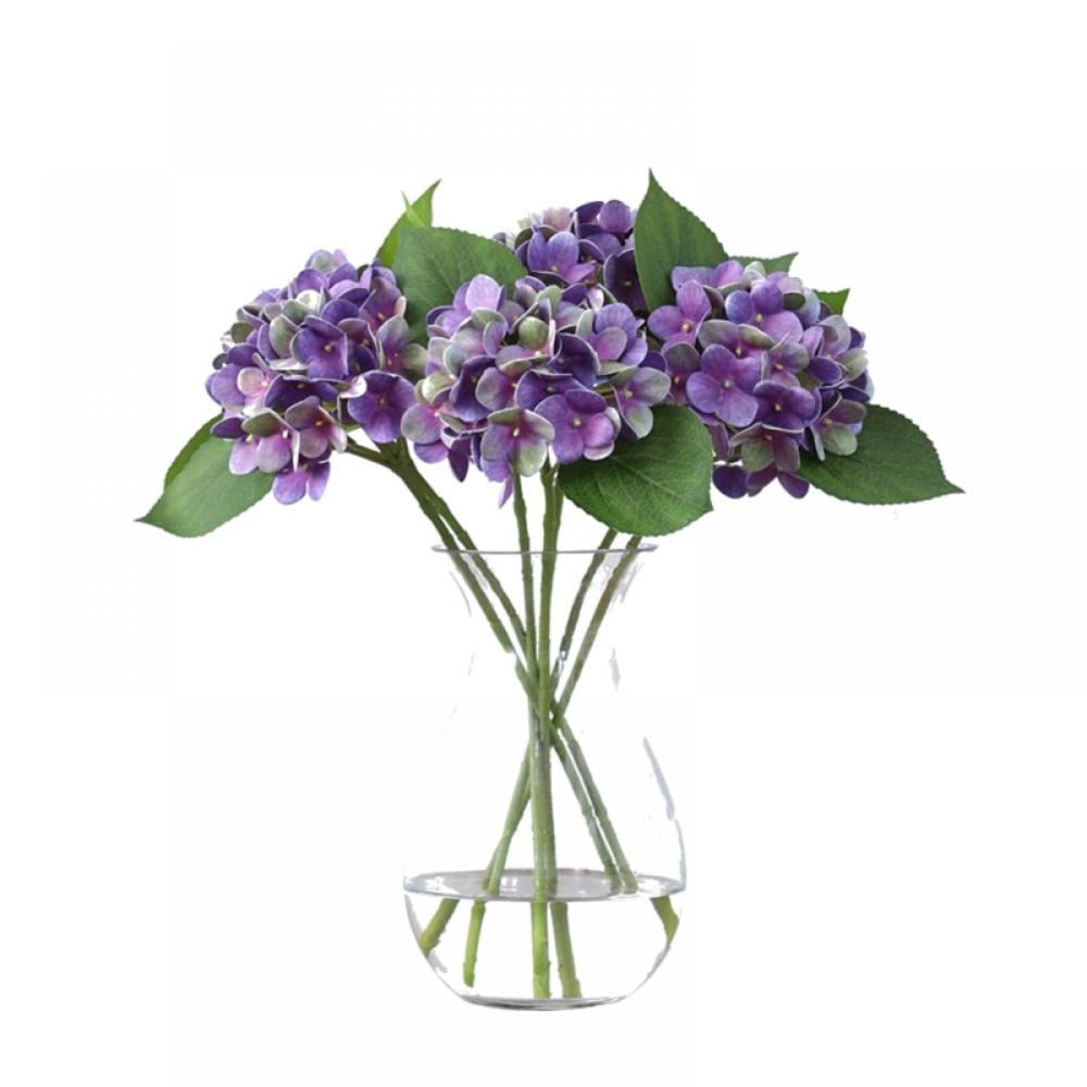 Pack of 3 Artificial Hydrangea Silk Flowers Fake Floral Bouquet for Home Wedding Arch Decor