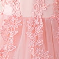 thumbnail image 6 of MEZZALL Kids Girls Formal Party Dress Elegant Tutu Gown For Recital Pageant And Occasions Solid Color O-Neck For Holiday Travel, 6 of 8