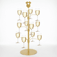 thumbnail image 5 of 3 Tier 12 Holders Gender Reveal Party Decorations, Cocktail Tree Stand for Drinks with Baby Onesie Topper,Metal Wine Glass Holder for Baby Shower, 5 of 9