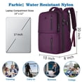 thumbnail image 3 of Mochila de viaje MATEIN 40L Flight Approved para mujer, color morado, 3 of 9