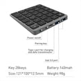 thumbnail image 3 of Teclado Numérico Inalámbrico Bluetooth con Concentrador USB, Modo Dual, Recargable, para Tableta y Portátil., 3 of 5