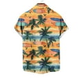thumbnail image 6 of ZRGHAOYLQ Summer Beach Shirts for Men Trendy Palm Tree Graphic Tees Big and Tall Short Sleeve Tropical Vacation Shirts Lapel Button Down Hawaiian Tshirts, 6 of 6