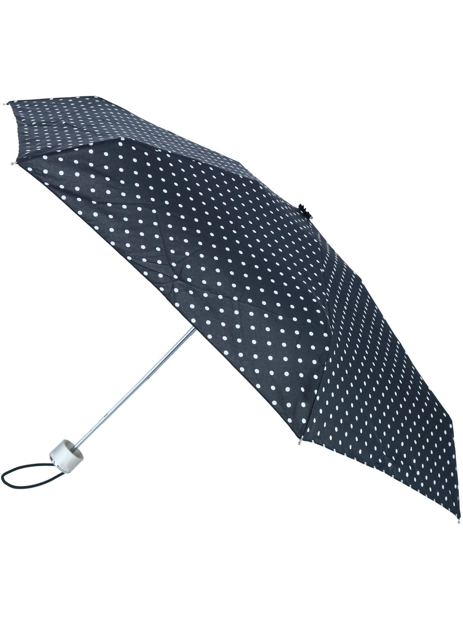 Totes Micro Compact Manual Open Polka Dot Umbrella (Women)
