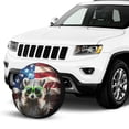 thumbnail image 2 of KAKALAD Funny raccoon original american flag Spare Tire Cover Universal Vehicle Accessories Buckle Car Tools 14”in, 2 of 6