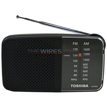Toshiba TX-PR20 Black AM/FM Pocket Portable Battery Operated Radio