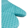 thumbnail image 4 of Kitchen Aid Asteroid Mitaines de Four en Coton avec Poignée en Silicone, Ensemble de 2, Aqua, 4 of 6