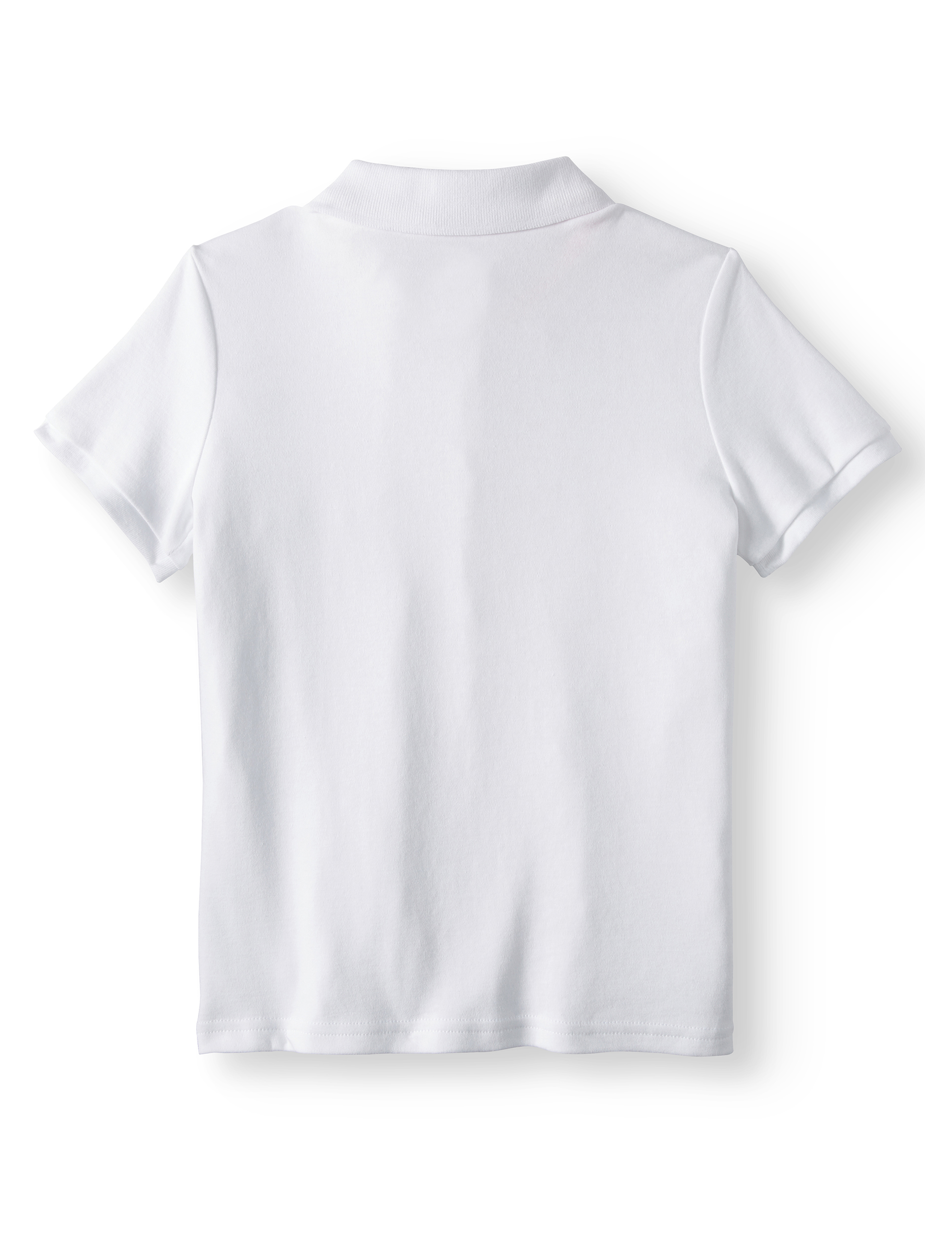 Wonder Nation Girls School Uniform Short Sleeve Interlock Polo Shirt, 2-Pack Value Bundle, Sizes 4-18 - image 3 of 8
