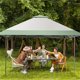 thumbnail image 4 of Carpa Plegable Costway 4x4m Gazebo Pop-Up cenador de Jardín Verde con 4 Varillas reforzadas, 4 of 10