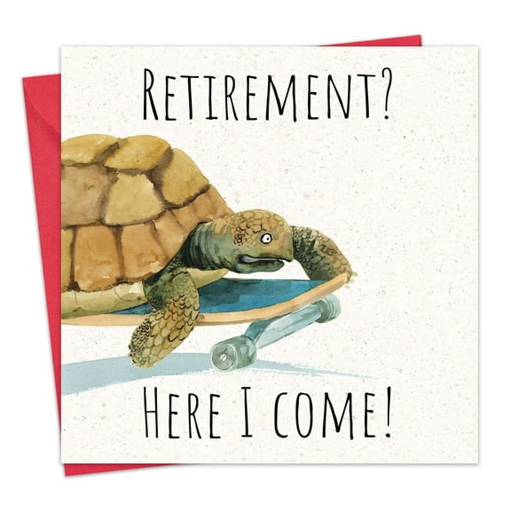 Twizler Retirement Card - Tortoise - Funny Happy On Your Retirement Card for Men or Women