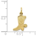 thumbnail image 2 of 10k Yellow Gold Cowboy Boot Necklace Charm Pendant Western, 2 of 6