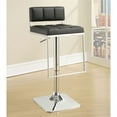 thumbnail image 2 of Coaster Upholstered Faux Leather Adjustable Bar Stool in Black, 2 of 2