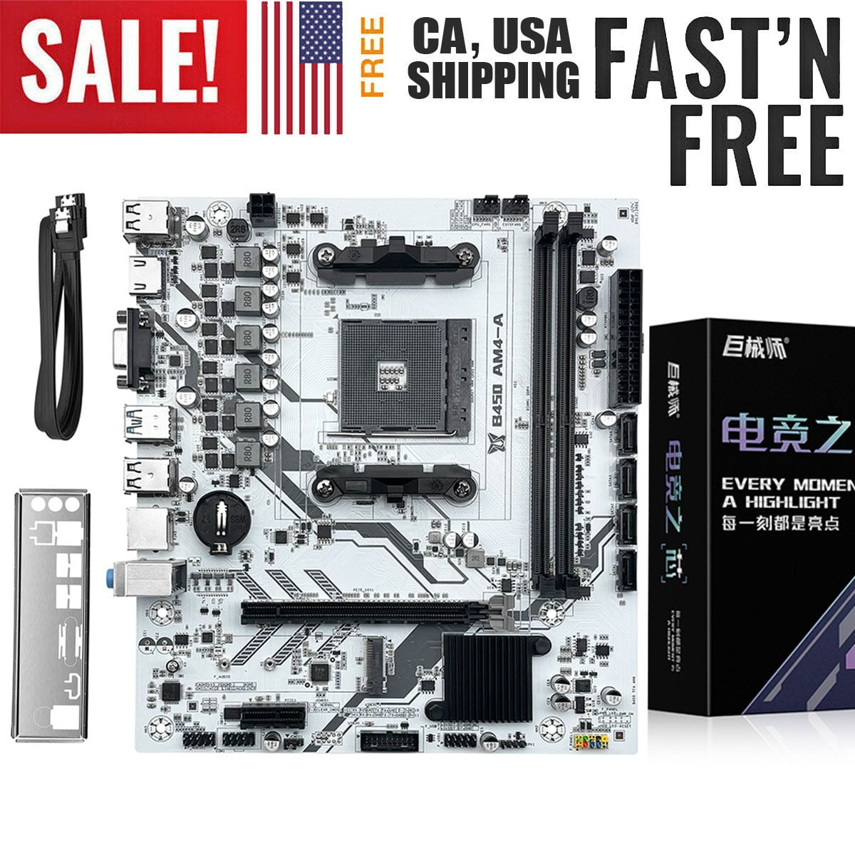 ASRock B550M PRO4 AM4 AMD B550 SATA 6Gb/s Micro ATX AMD