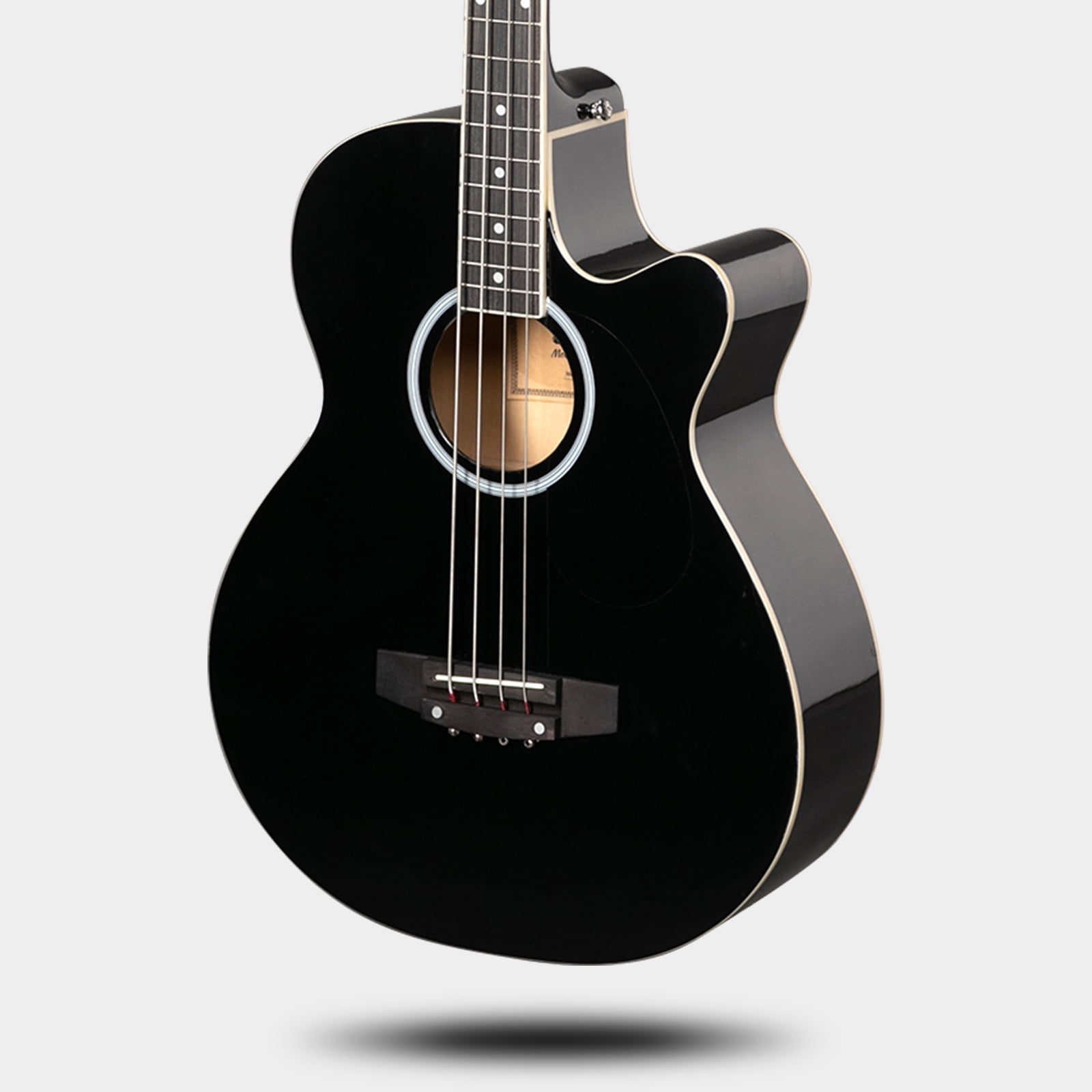 GMB101 4 string Electric Acoustic Bass Guitar w/ 4-Band Equalizer EQ-7545R Black