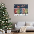 thumbnail image 2 of Snowy Christmas Town Santa Overhead Holiday Graphic Art Gallery Wrapped Canvas Print Wall Art, 2 of 7