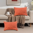 thumbnail image 4 of Outdoor Lumbar Pillows Cover Set of 2, 12" x 20" Outdoor Waterproof Decorative Throw Pillow Cover Cover for Patio, Orange, 2 Pack, 4 of 9