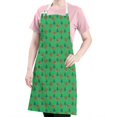 thumbnail image 5 of Green Bigfoot and Campfire Pattern Apron-Garden Aprons for Women with Pockets-Cotton Linen Waterproof Kitchen Cooking Gardening Aprons Adjustable for Kitchen,Cooking,BBQ and Salon 33x27 Inch, 5 of 7
