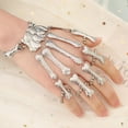 thumbnail image 1 of 1 Pce Goth Alliage Argent Bijoux de Main Bracelet Squelette pour Femmes, 1 of 6