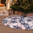 thumbnail image 6 of KLL 30" Christmas Tree Skirt Tropics Palm Trees Xmas Tree Skirts Mat for New Year Xmas Holiday Party Indoor Outdoor Home Decoration, 6 of 7