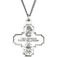 thumbnail image 2 of 925 Sterling Silver 30x29mm Polished Four-way Religious Faith Cross Medal With 24 Inch Chain Chain Necklace for Women an, 2 of 2