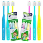 Brilliant Infant Toothbrush, Ages 4–24 Months, Soft Bristles, Round Head, Multi Color, 6-Pack