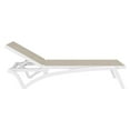 thumbnail image 2 of Compamia Pacific Chaise Lounge with Taupe Sling in White, 2 of 13