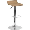 thumbnail image 3 of Cappuccino Vinyl Adjustable Height Barstool with Quilted Wave Seat, 3 of 7