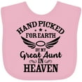 thumbnail image 3 of Inktastic Handpicked for Earth by My Great Aunt in Heaven Boys or Girls Baby Bib, 3 of 4